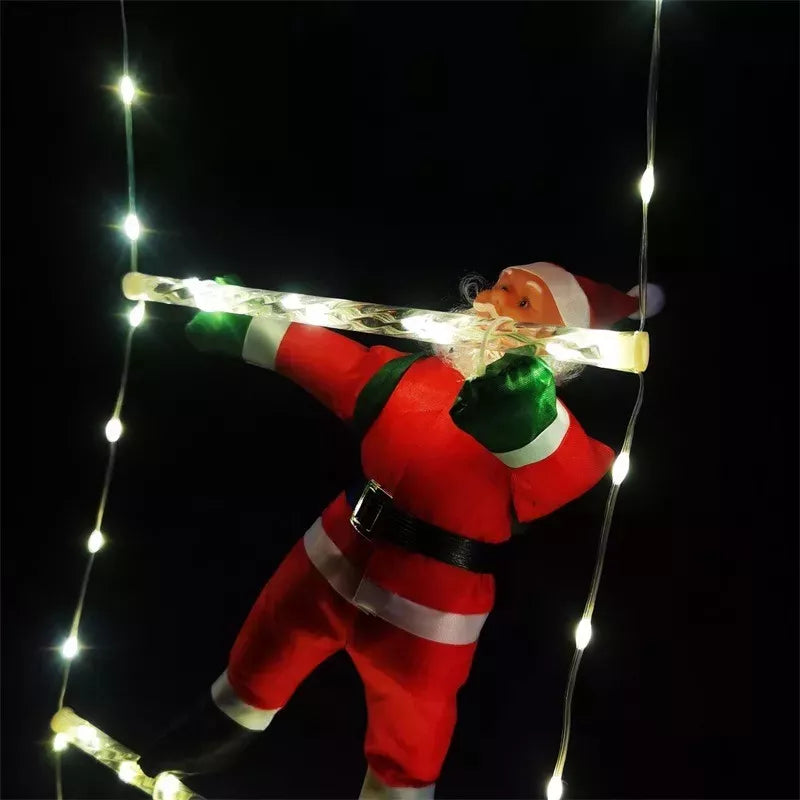 Clauscale: Escalera Led Con Santa Claus