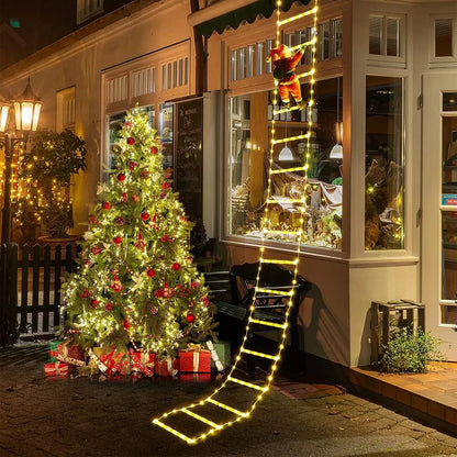 Clauscale: Escalera Led Con Santa Claus